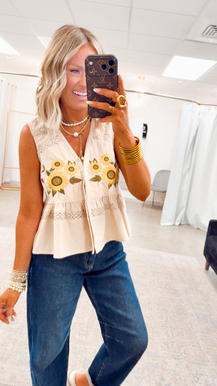 -FINAL SALE- The Sunflower Darling Top
