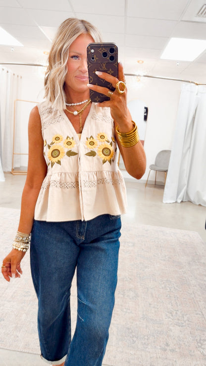 -FINAL SALE- The Sunflower Darling Top
