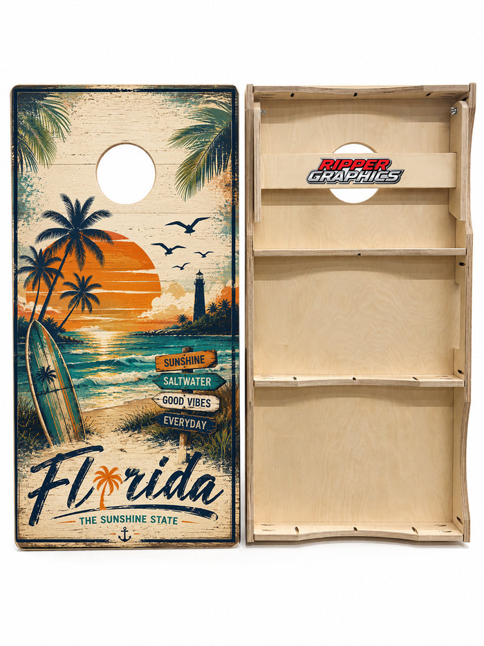 Florida Sunshine State Cornhole Design