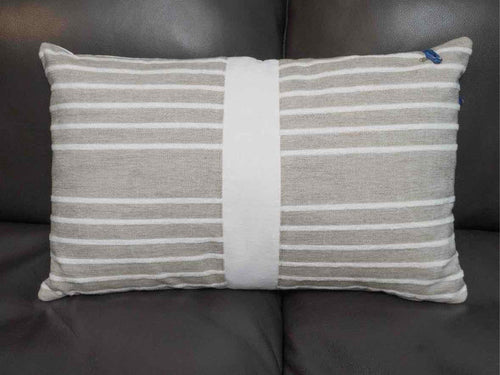 Fragments Idenity Cream & Beige Cotton /Linen Accent Pillow