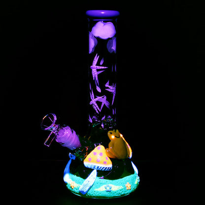 Froggy 10 Inch Beaker Bong UV Reactive
