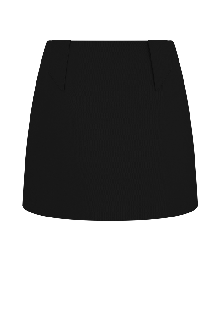 Gina Suiting Mini Skirt - Black