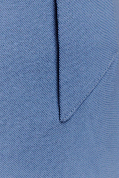 Gina Suiting Mini Skirt - Ocean Blue