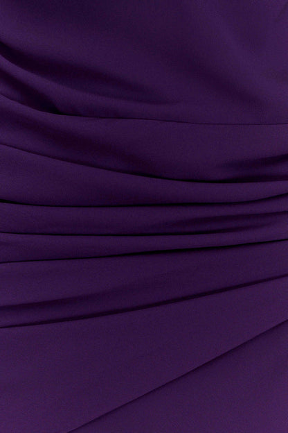 Giulia Chiffon Draped Maxi Dress - Purple