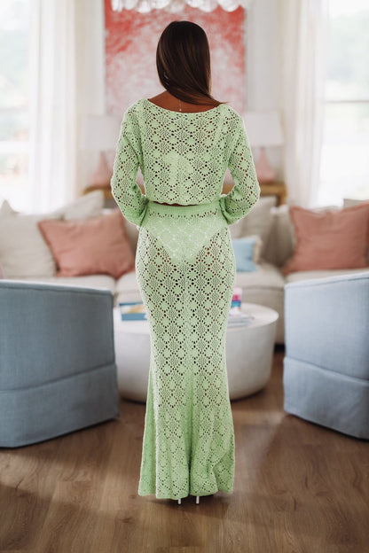 Ideal Day Off Maxi Skirt - Light Green