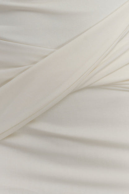 Henley Slinky Drape Mini Dress - Ivory
