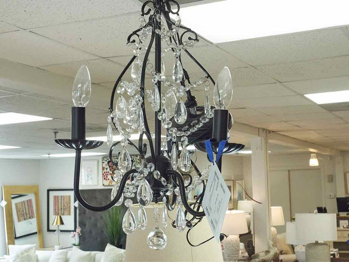 Iron & Crystal Candelabra Chandelier