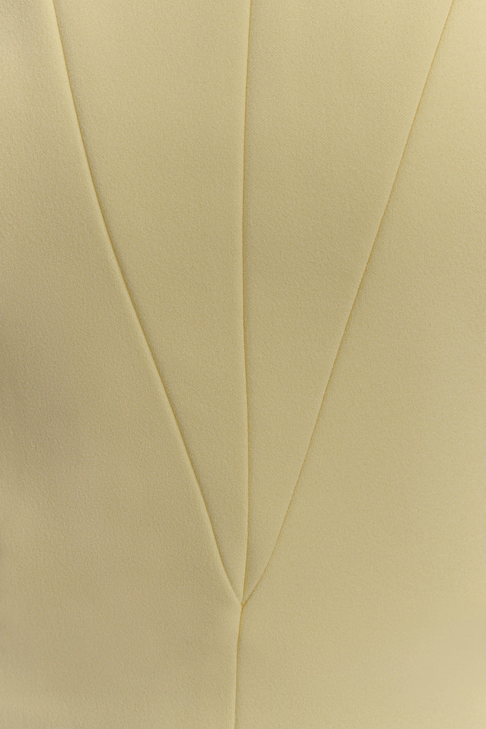 Kalila Strapless Crepe Maxi Dress - Lemon