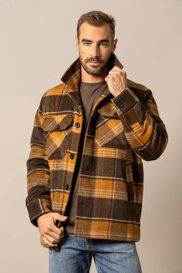 Kimes Ranch Men's Marquette Wool Jacket in Brown