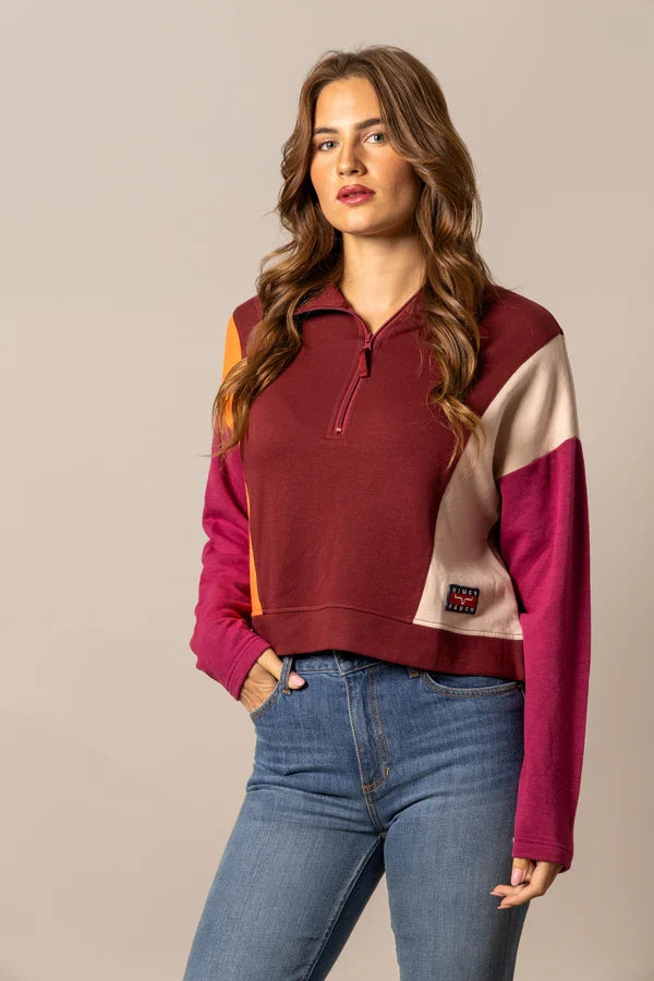 Kimes Ranch Women's Cami Cropped Sweater in Maroon