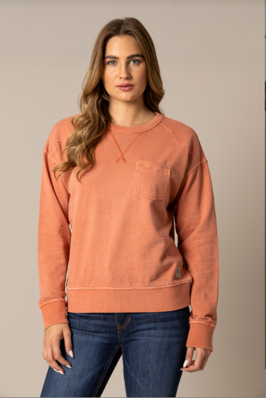 Kimes Ranch Women's Gina Western Crewneck Sweatshirt in Muted Red