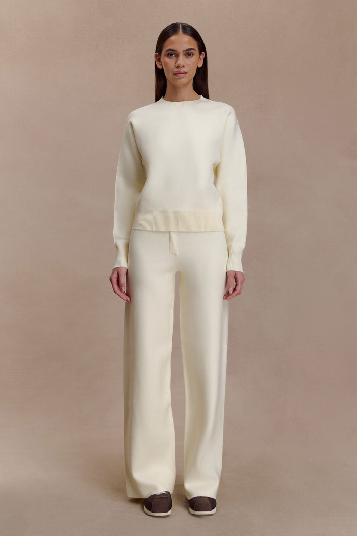 Lauren Knit Trouser - Ivory