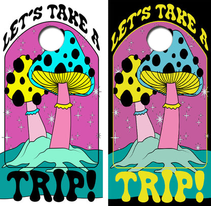 Let's Take A Trip Cornhole Design