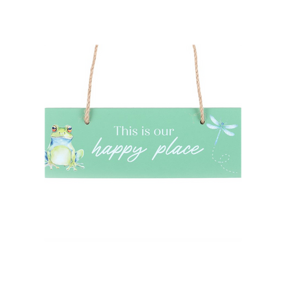 Light Green This is Our Happy Place Hanging Sign 🇬🇧