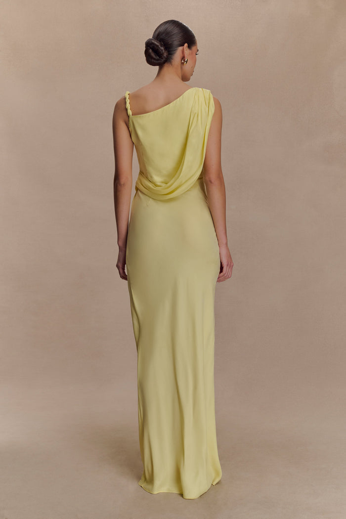Lorieanne Draped Maxi Dress - Lemon