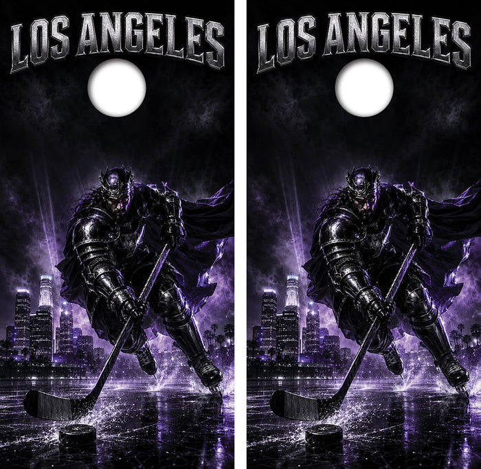 Los Angeles Kings Inspired Cornhole Design