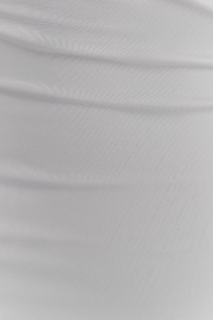 Lottie Slinky Maxi Dress With Split - White
