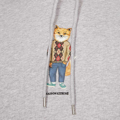 Maison Kitsune Dressed Fox Regular Hoodie Light Grey Melange