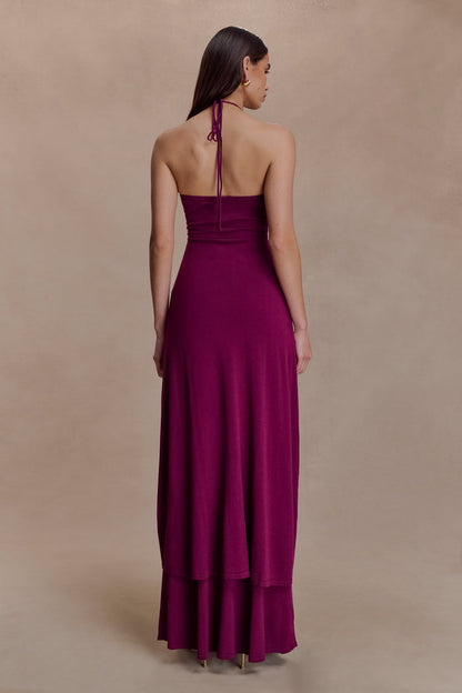 Marimae Long Knit Top - Plum