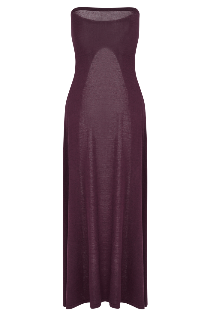 Marimae Long Knit Top - Plum
