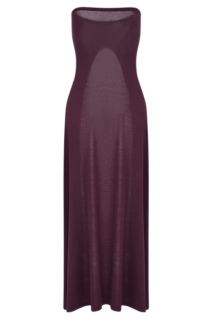 Marimae Long Knit Top - Plum