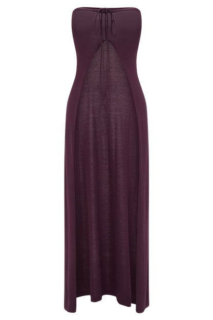 Marimae Long Knit Top - Plum