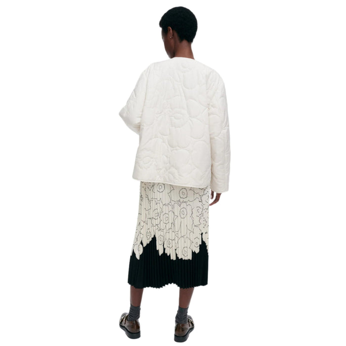 Marimekko Kapseli Piirto Unikko Lightweight Padded Coat in White Eleish Van Breems Home