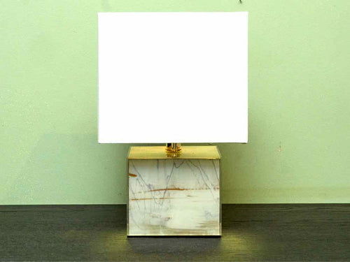 'Melody Washed' Acrylic & Linen Shade Table Lamp
