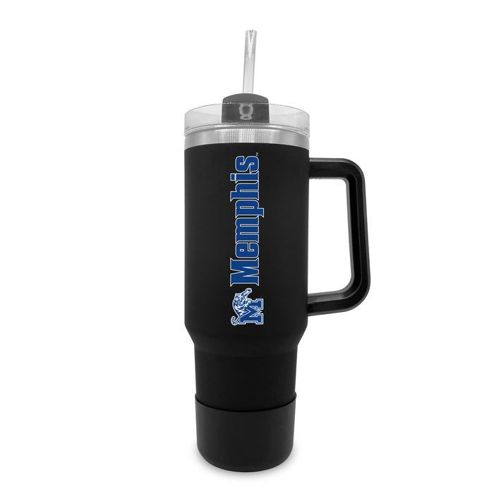 Memphis Tigers 40oz Stainless Tumbler w/Removable Straw