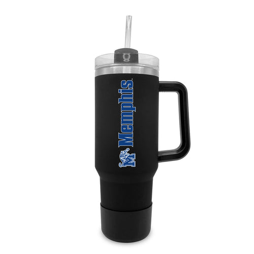 Memphis Tigers 40oz Stainless Tumbler w/Removable Straw