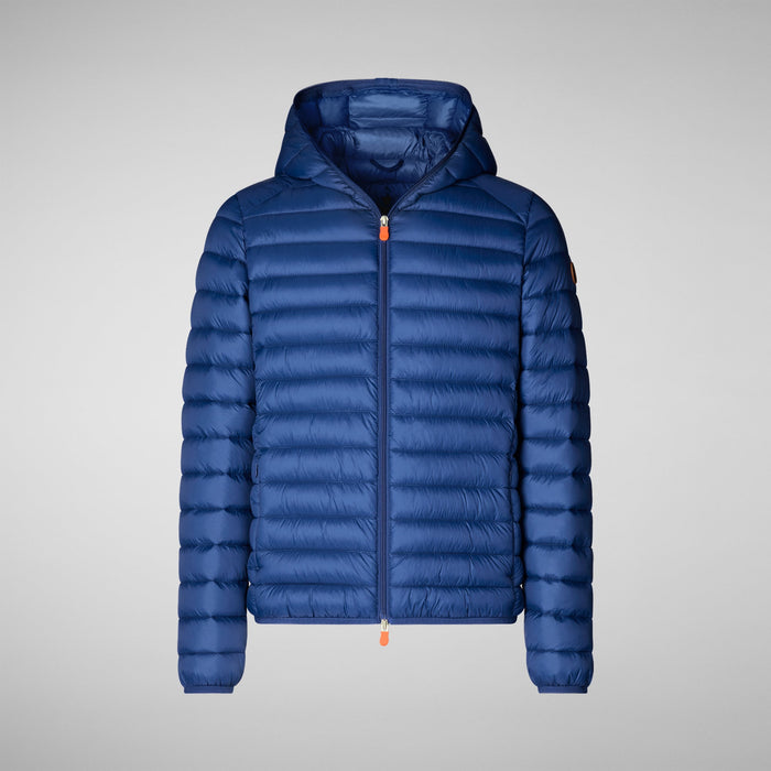 Men's Donald Hooded Puffer Jacket In Eclipse Blue