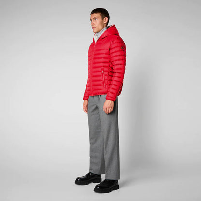 Men's Morus Hooded Jacket In Flame Red