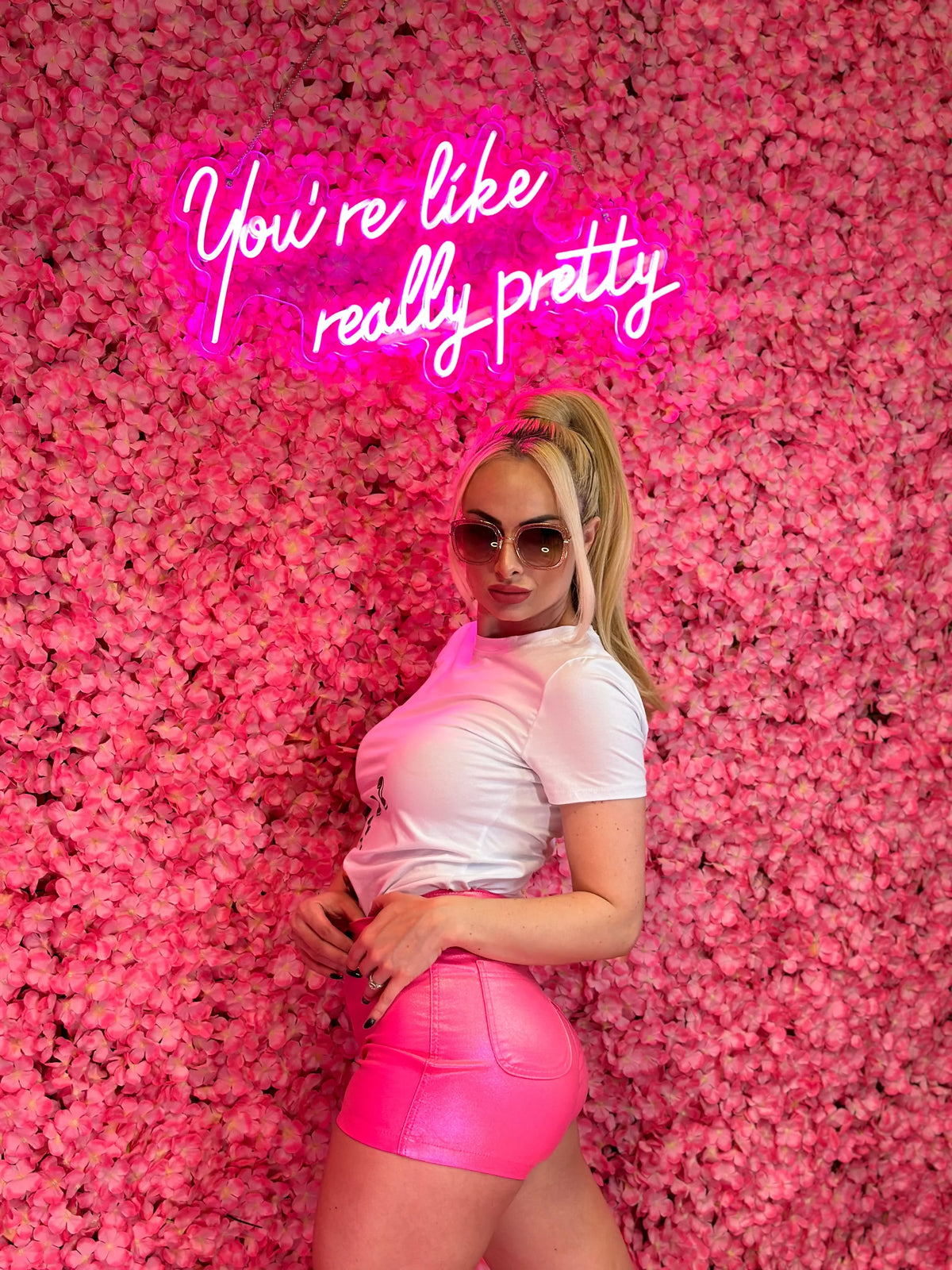 Sassy Slithers Metallic Pink Shorts