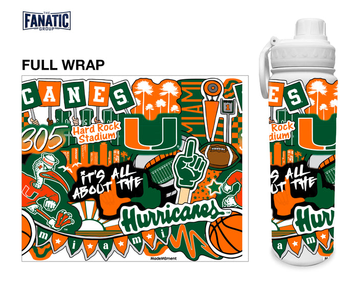 Miami 24oz. Stainless Steel Bottle - Made Moment Wrap