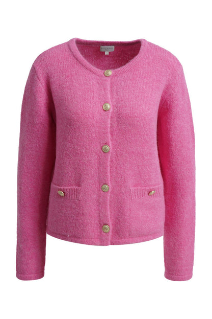 Milano 63-5392-9930 Pink Alpaca Blend Button Cardigan by MILANO Shop MILANO at Dotique