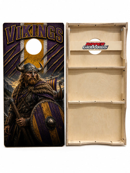 Minnesota Vikings Football Cornhole Design