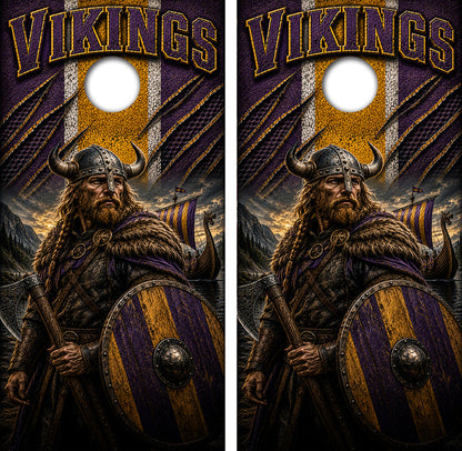 Minnesota Vikings Football Cornhole Design