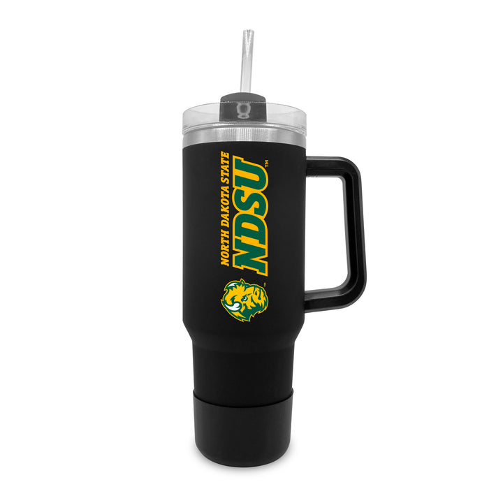 North Dakota State Bison 40oz Stainless Tumbler w/Removable Straw