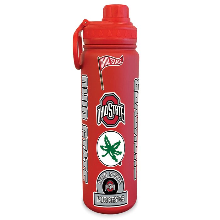 Ohio State 24oz. Stainless Steel Bottle - Sticker Style Wrap