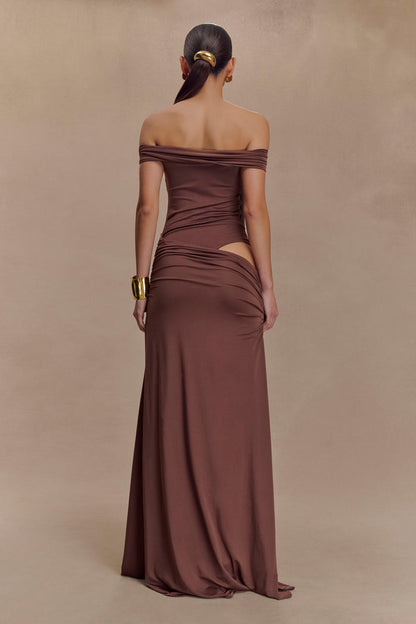 Oliver Slinky Maxi Dress - Chocolate