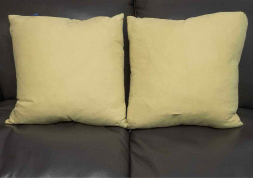 Pair Of Vibrant Lime Yellow Linen Accent Pillows