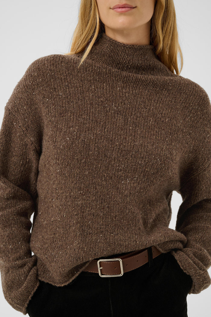 Part Two ChanellyPW Jumper Brown Nepse 30310844 on model Shop Part Two at Dotique