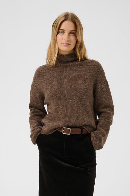 Part Two ChanellyPW Jumper Brown Nepse 30310844 on model Shop Part Two at Dotique