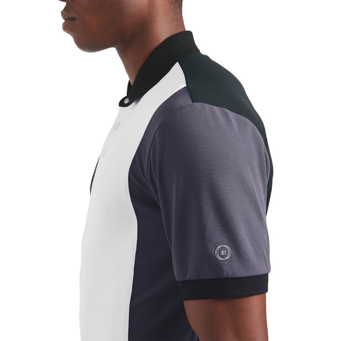 Pique Color Short Sleeve Blocked Polo