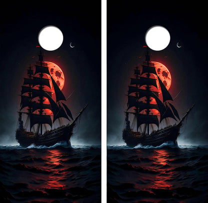 Pirate Ship Cornhole Design