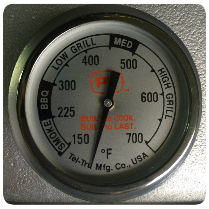 Portable Kitchen Tel-Tru Analog Grill Thermometer Gauge - PK99085 - Smoker Guru
