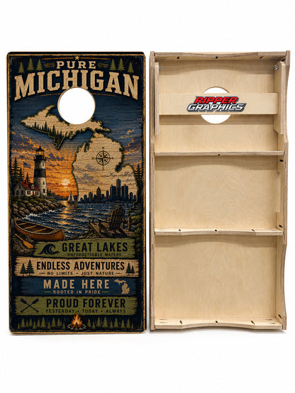 Pure Michigan Cornhole Design