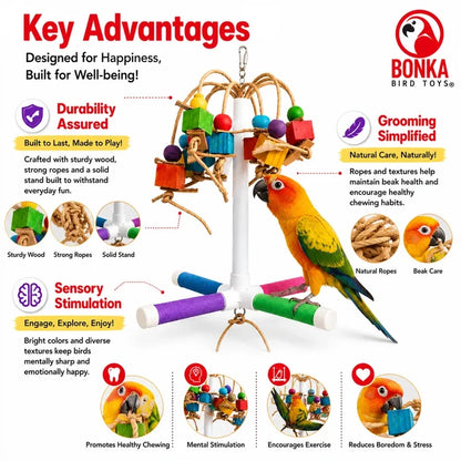 Quad PVC Bird Perch