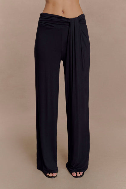 Ramona Modal Straight Leg Pant - Black