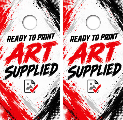 Ready To Print Art Supplied Cornhole Wood Board Skin Wraps FREE LAMINATE